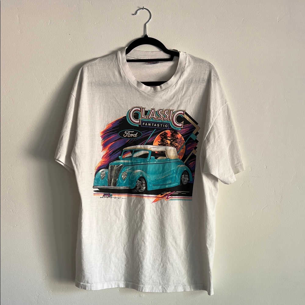 Vintage Ford Classic Fantastic Graphic Tee Hot Rod